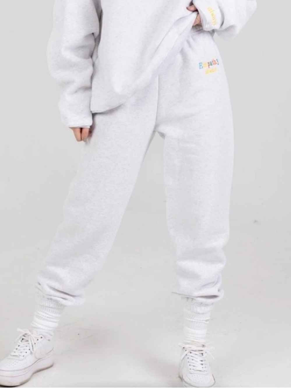 The Mayfair Group Empathy Always grey sweatpants
